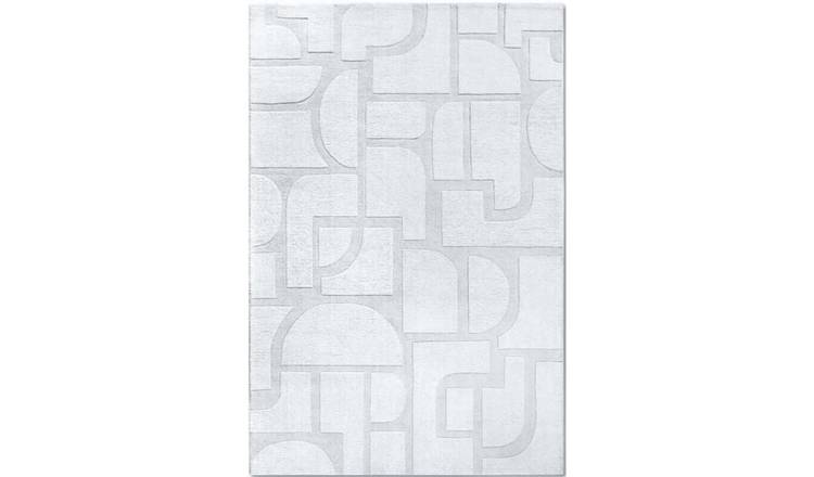 Villeroy & Boch White 1906 Alexis Geometric Rug - 80 x 150cm