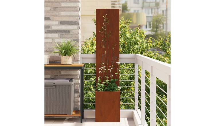 Walplus Bamboo Design Garden Privacy Screen - Rusty - 32 x 32 x 150 cm