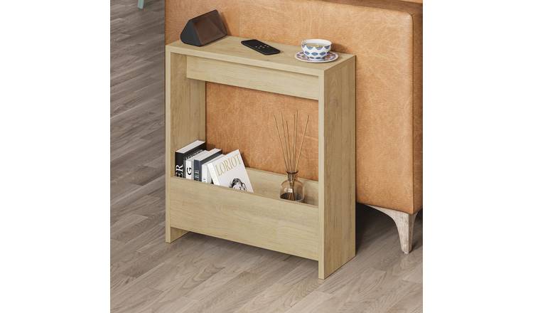Decortie Simpi Particleboard Melamine Side Table - Oak