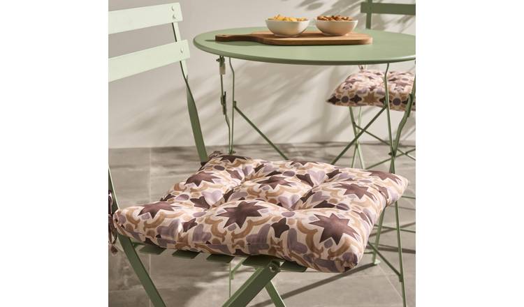 OHS 2 Pack Tiles Filled Garden Seat Pads 40 x 40cm - Natural
