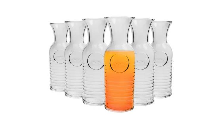 Bormioli Rocco Officina 1825 Glass Carafes - 1.2 Litre - Pack of 6