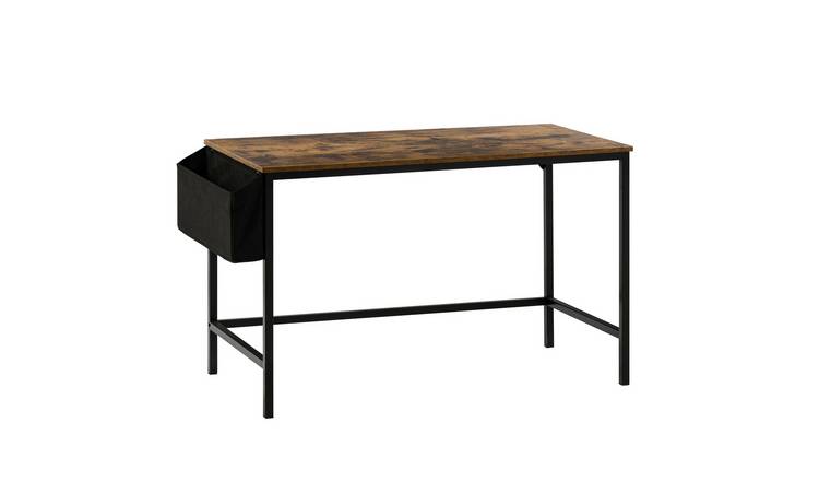 Vida Designs Brooklyn Large Computer Desk - Dark Wood