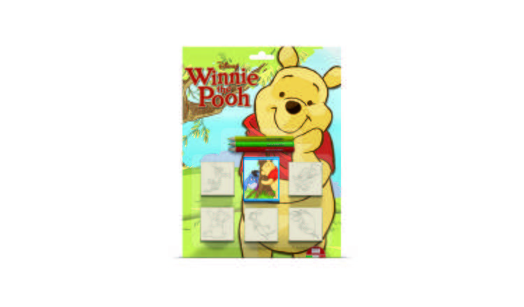 Winnie the Pooh Blister Pack 5 Stamps – Kids Craft & Stationery Set