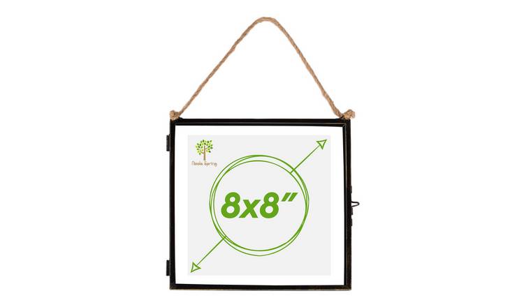 Nicola Spring Hanging Metal Photo Frame - 8" x 8" - Black