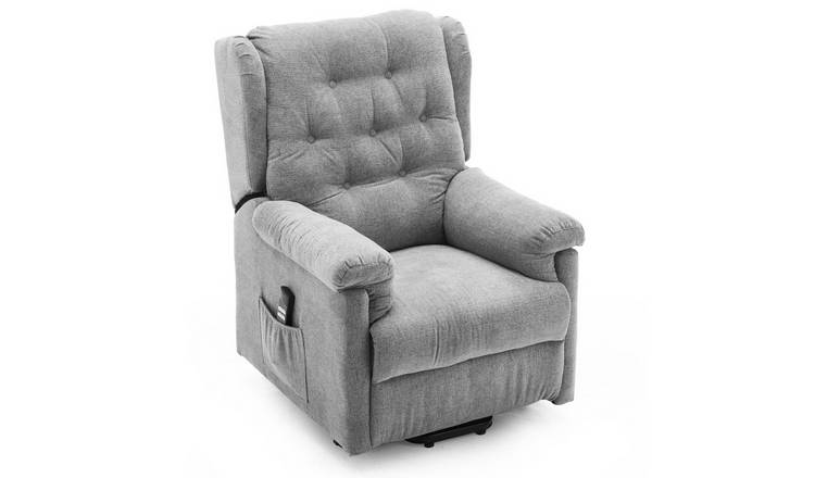 Furniture Online Barnsley Fabric Dual Motor Rise Recliner Chair - Grey