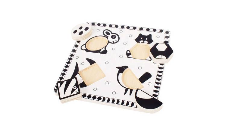 Bigjigs Toys Pets Black and White Puzzle - 10 Months +
