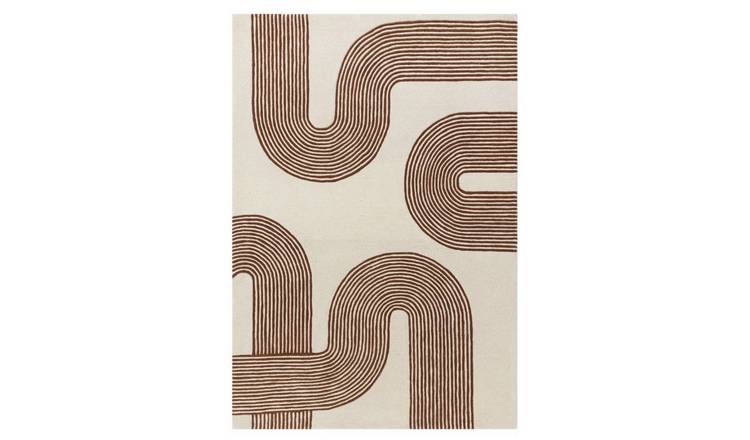 Mega Flooring White Handmade Abstract Rug - 120 x 170cm