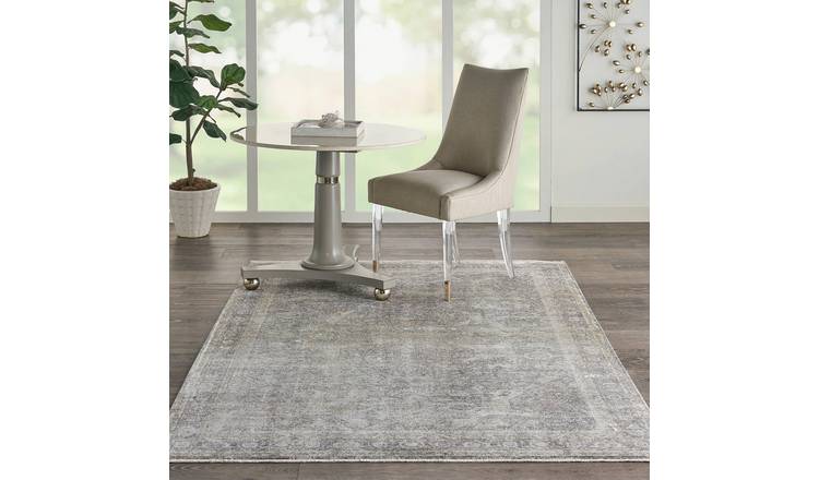Mega Flooring Silver Traditional Bordered Rug - 259 x 351cm