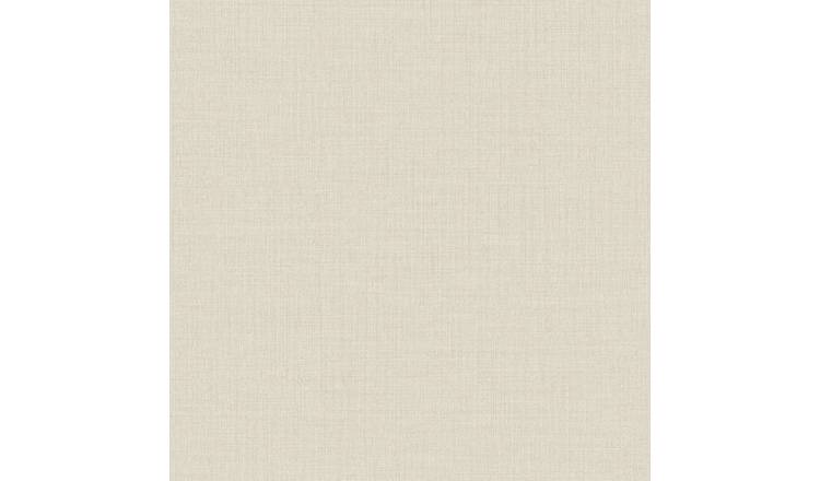 Grandeco Linen Nursery Textured Plain Wallpaper - Beige