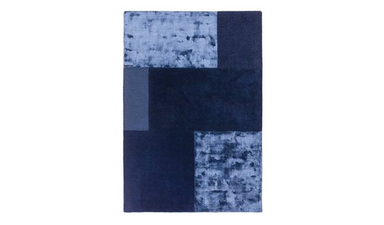 Mega Flooring Blue Handmade Geometric Rug - 160 x 230cm