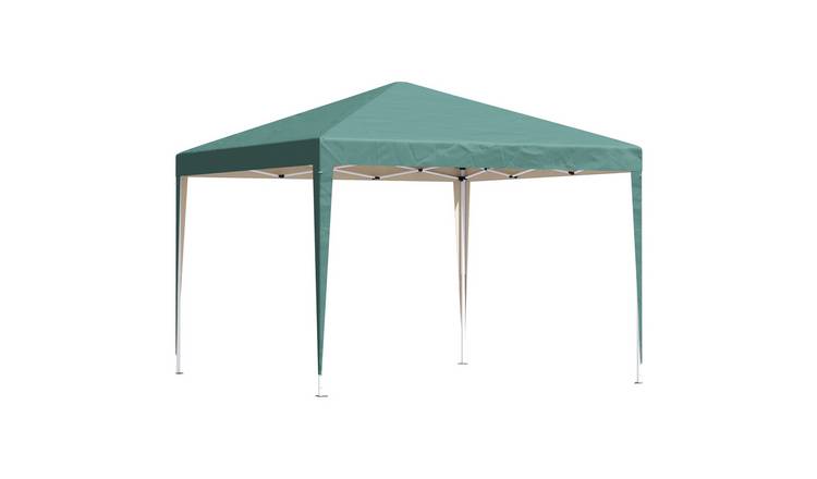Outsunny Steel Height Adjustable Pop Up Gazebo - Dark Green