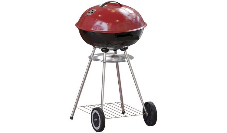 Garden Vida Memphis Freestanding Kettle Grill BBQ - Red & Black