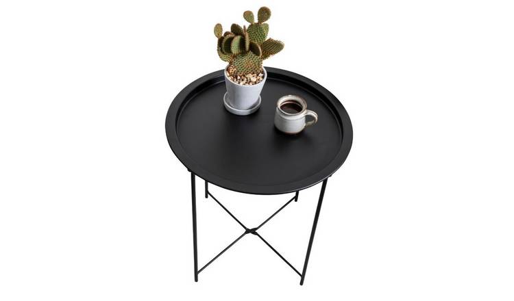 Noa & Nani Outdoor Bistro Garden Tray Table - Solid Black