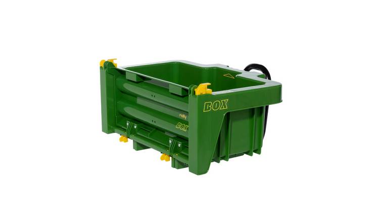 Rolly Toys John Deere Rear Storage Tipping Link Box with Tail Door - Green
