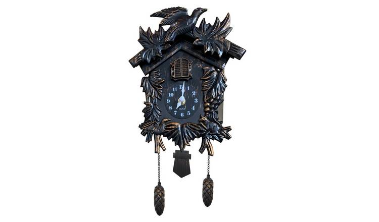 Walplus Vintage Cuckoo Traditional Wall Clock - Black