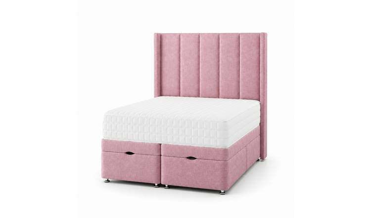 Comfy Deluxe Margo   3ft Single  End Lift Ottoman Bed Set - Pink