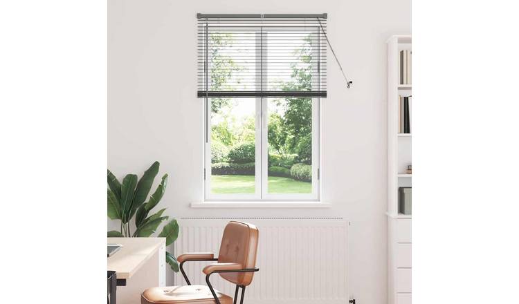 Walplus Polyester Window Blind - Dark Grey - 130 x 95 cm