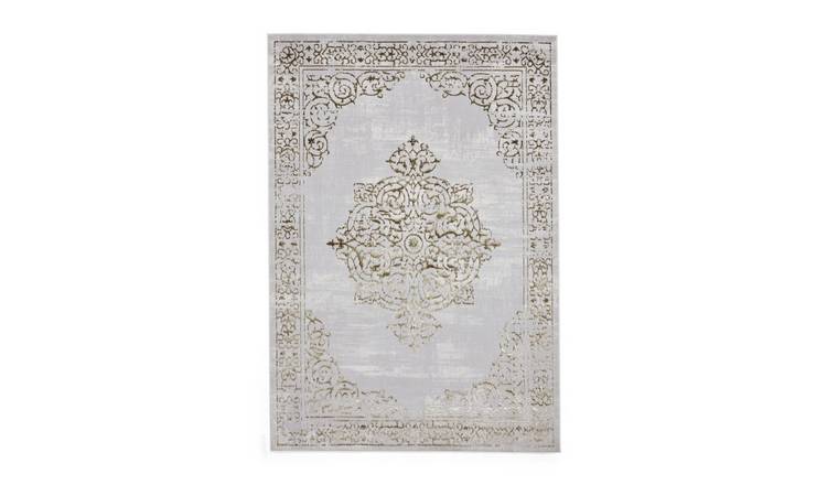 Mega Flooring Gold Traditional Abstract Rug - 80 x 150cm
