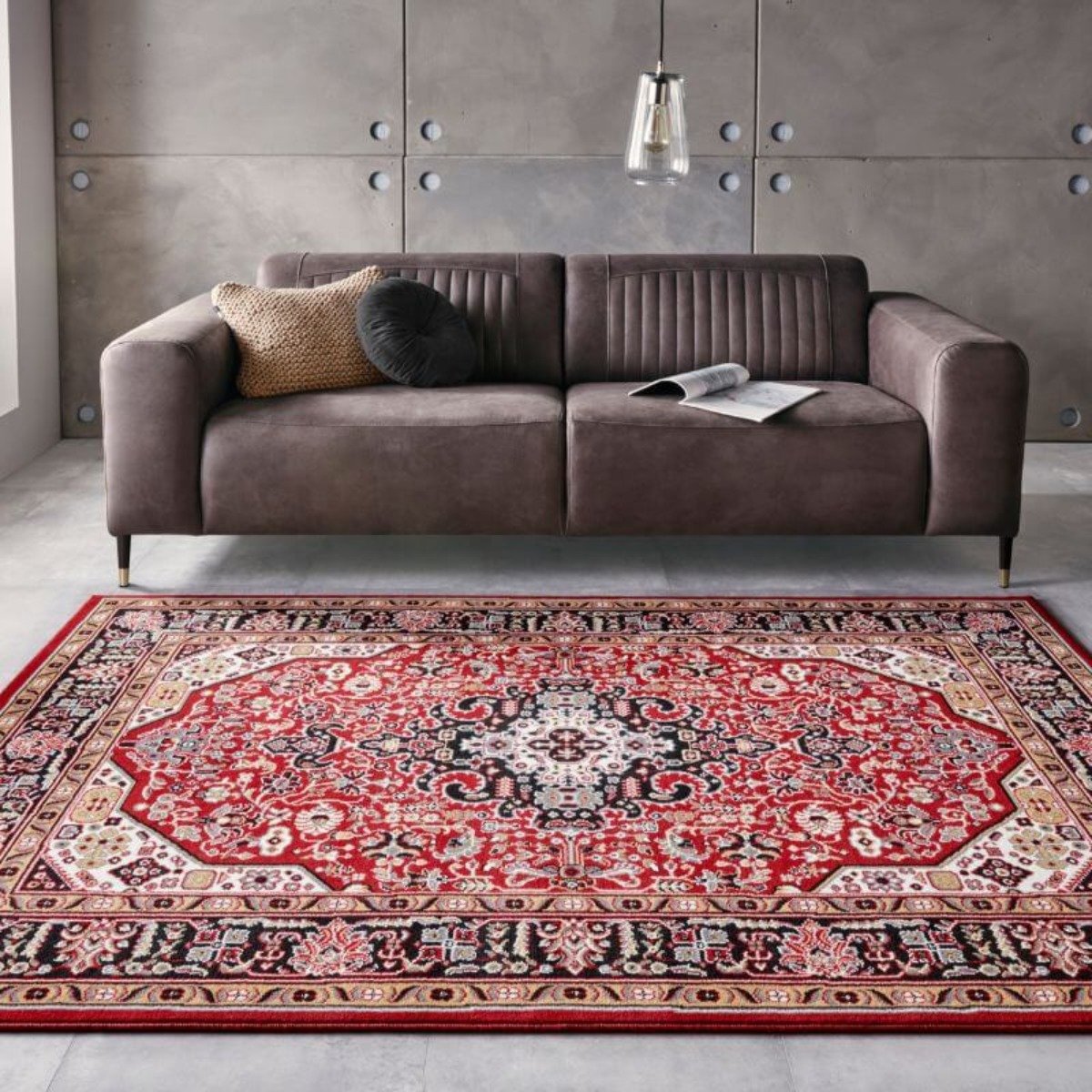 Buy Hanse Home Red Oriental Skazar Isfahan Vintage Bordered Rug