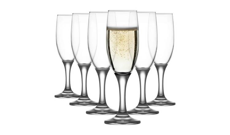 LAV Misket Glass Champagne Flutes - 190ml - Pack of 6