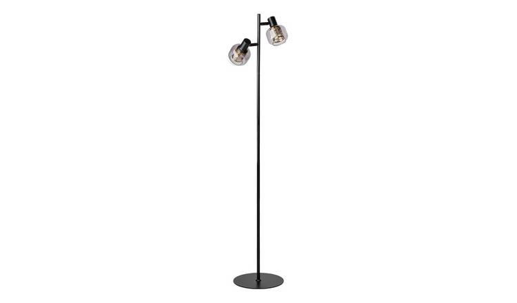 Osram Decor Firefly Twin 2xE14 Modern Standing Tall Floor Lamp - Black