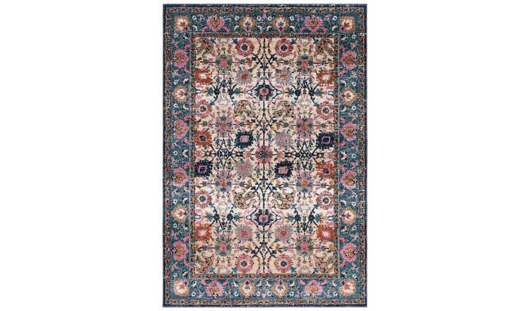 Mega Flooring Pink Traditional Bordered Rug - 120 x 170cm