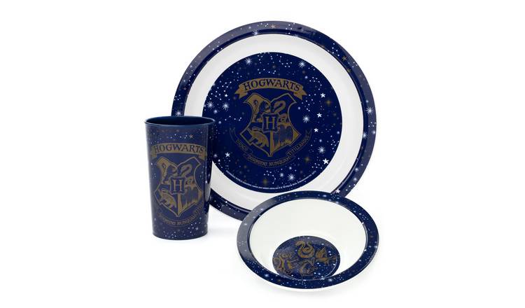Harry Potter Kids Unisex 3 Piece Tableware Set - Navy