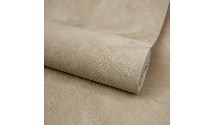 Grandeco Serra Limewash Chalk Paint Effect Textured Wallpaper - Warm Plaster