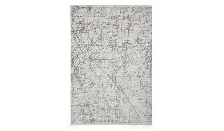 Mega Flooring Grey Modern Abstract Rug - 80 x 150cm