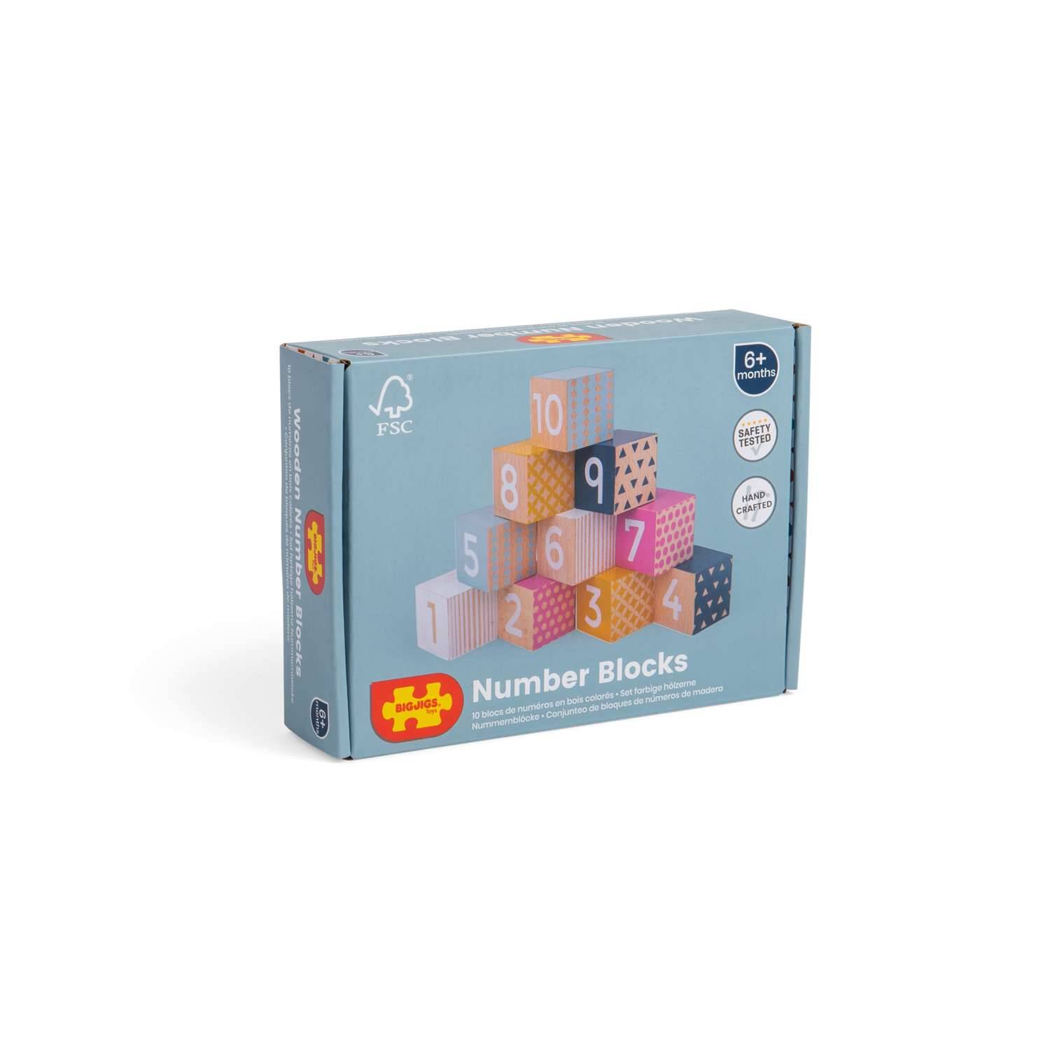 Bigjigs Toys Wooden Number Blocks - 6 Months + - Image 4