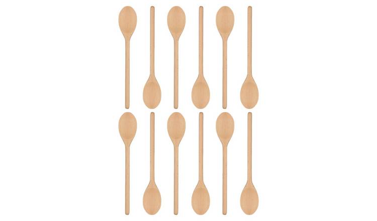 Argon Tableware Wooden Cooking Spoons - Pack of 12