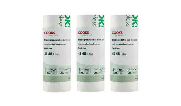 Cooks Professional Biodegradable Bin Bags 45-48L - 75 Pack