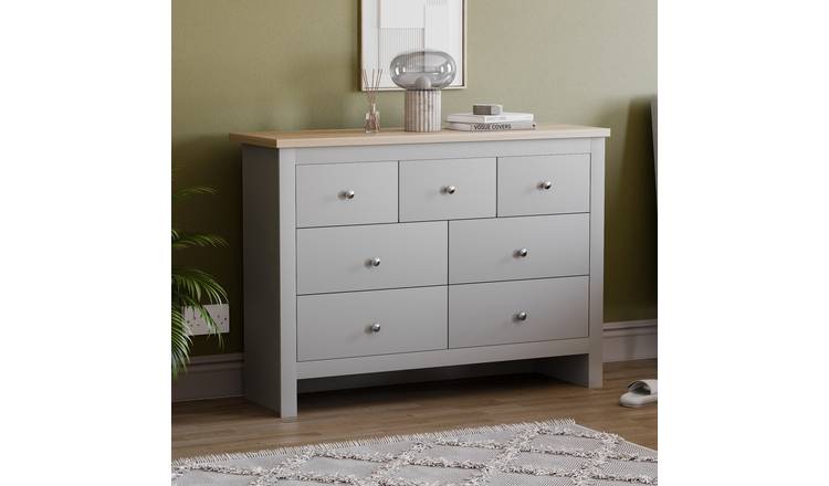 Vida Designs Arlington 4+3 Drawer Chest - Grey