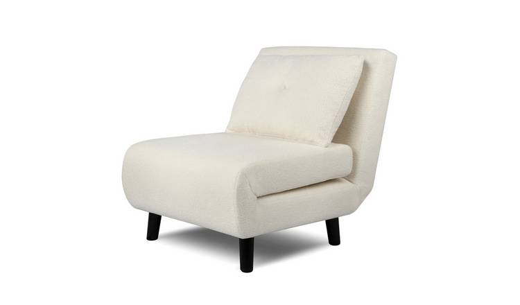 HomeGardenDirect Aurora Boucle Single Seat Sofa Bed - Cream