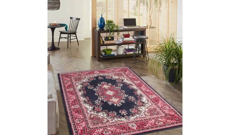 DS Living Classic Traditional Rug - Navy - 120x120cm
