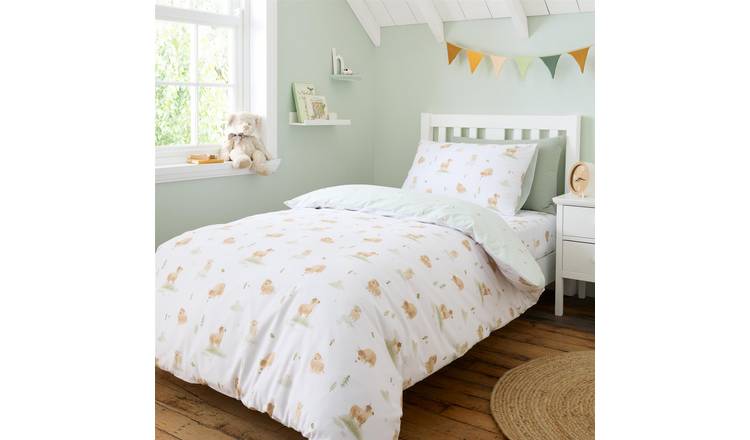 Bianca Mini Moo Duvet Cover Set - Double - White