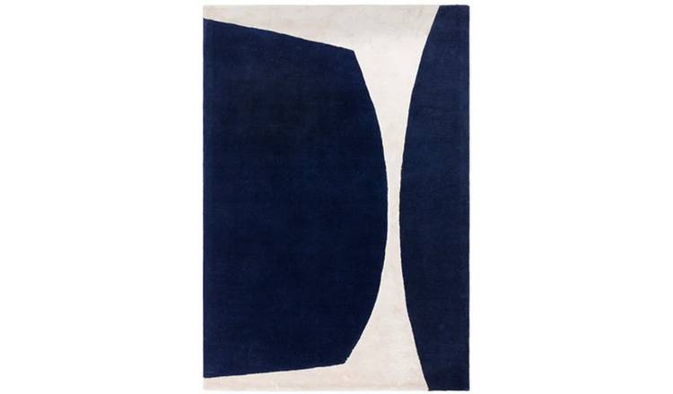 Mega Flooring Blue Modern Abstract Rug - 120 x 170cm