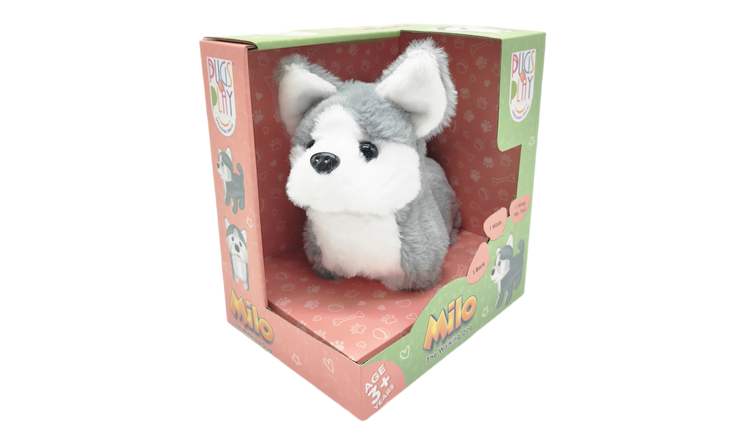 Pugs at Play Furry Friends Interactive Walking Dog Plush Toy - Milo