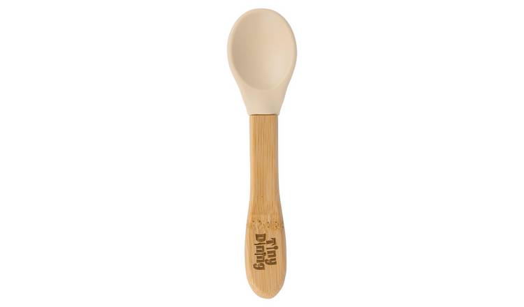 Tiny Dining Bamboo Silicone Tip Spoon - Beige