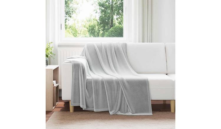 Walplus Fleece Throw Blanket - Grey - 200 x 150 cm