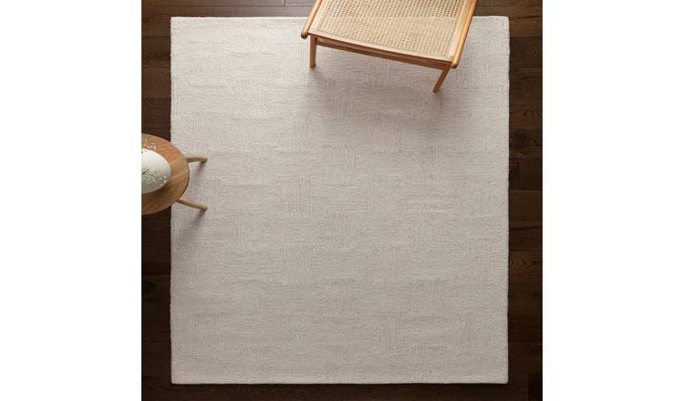 Mega Flooring White Modern Abstract Rug - 120 x 170cm