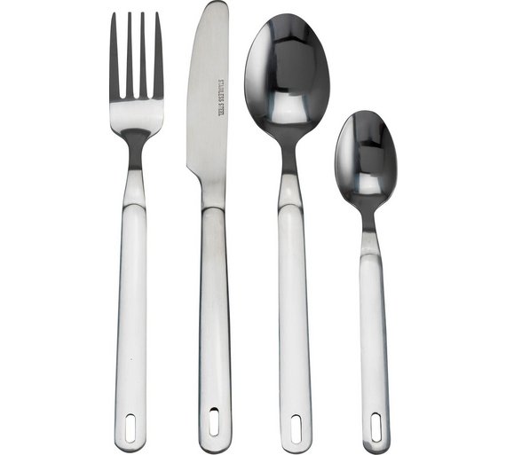 Buy HOME 32 Piece Stainless Steel Hanging Cutlery Set at Argos.co.uk ...