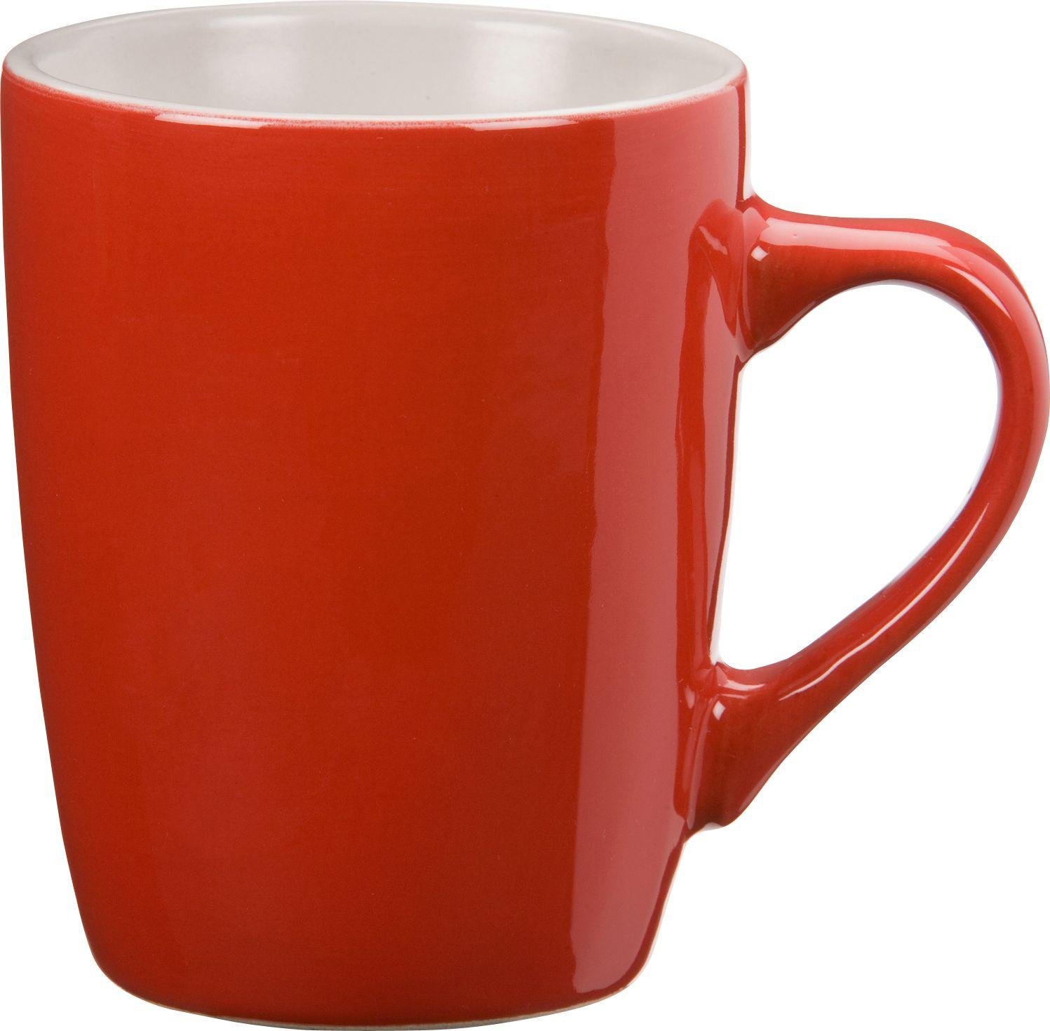 Argos Home Set of 4 Stoneware Mugs - Poppy Red