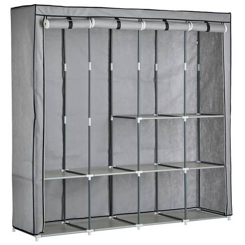 Buy Argos Home Triple Modular Fabric Wardrobe - Grey and Black ...