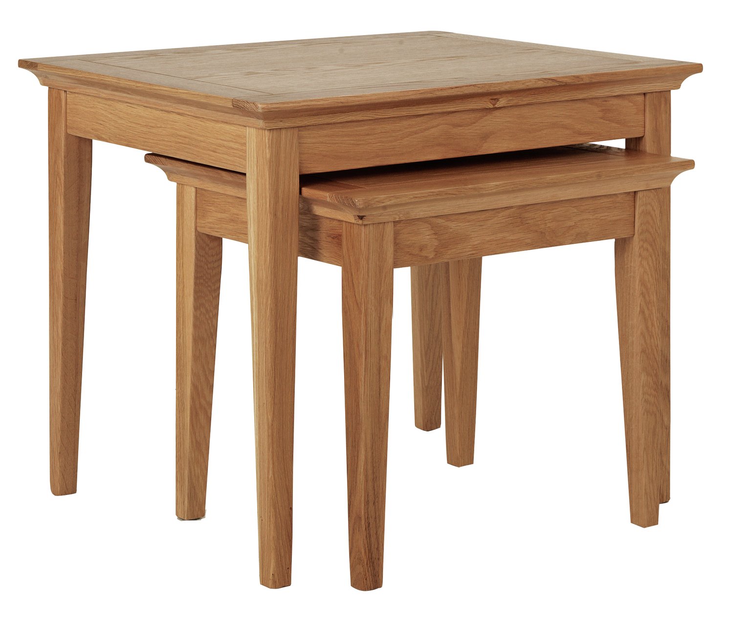Argos Home Pembridge Nest of 2 Solid Wood Tables -Oak Veneer