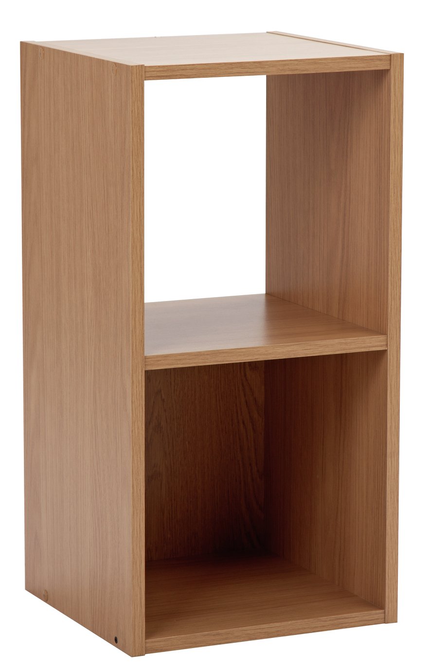 Argos Home Squares 2 Cube Storage Unit - Oak Effect