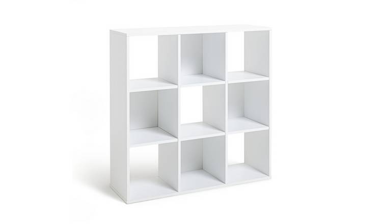 Buy Argos Home Squares 9 Cube Storage Unit White Bookcases
