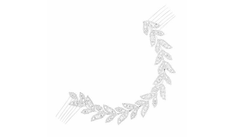 Jon Richard Eva Diamante Leaf Double Comb
