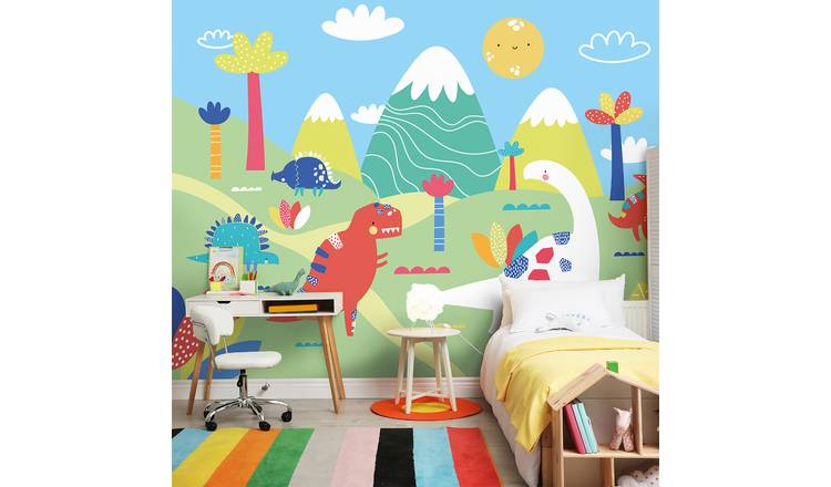 Origin Murals Dinosaur Land Green Wall Mural