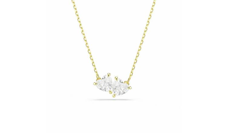 Swarovski Mesmera Gold Tone Plated Heart Pendant Necklace